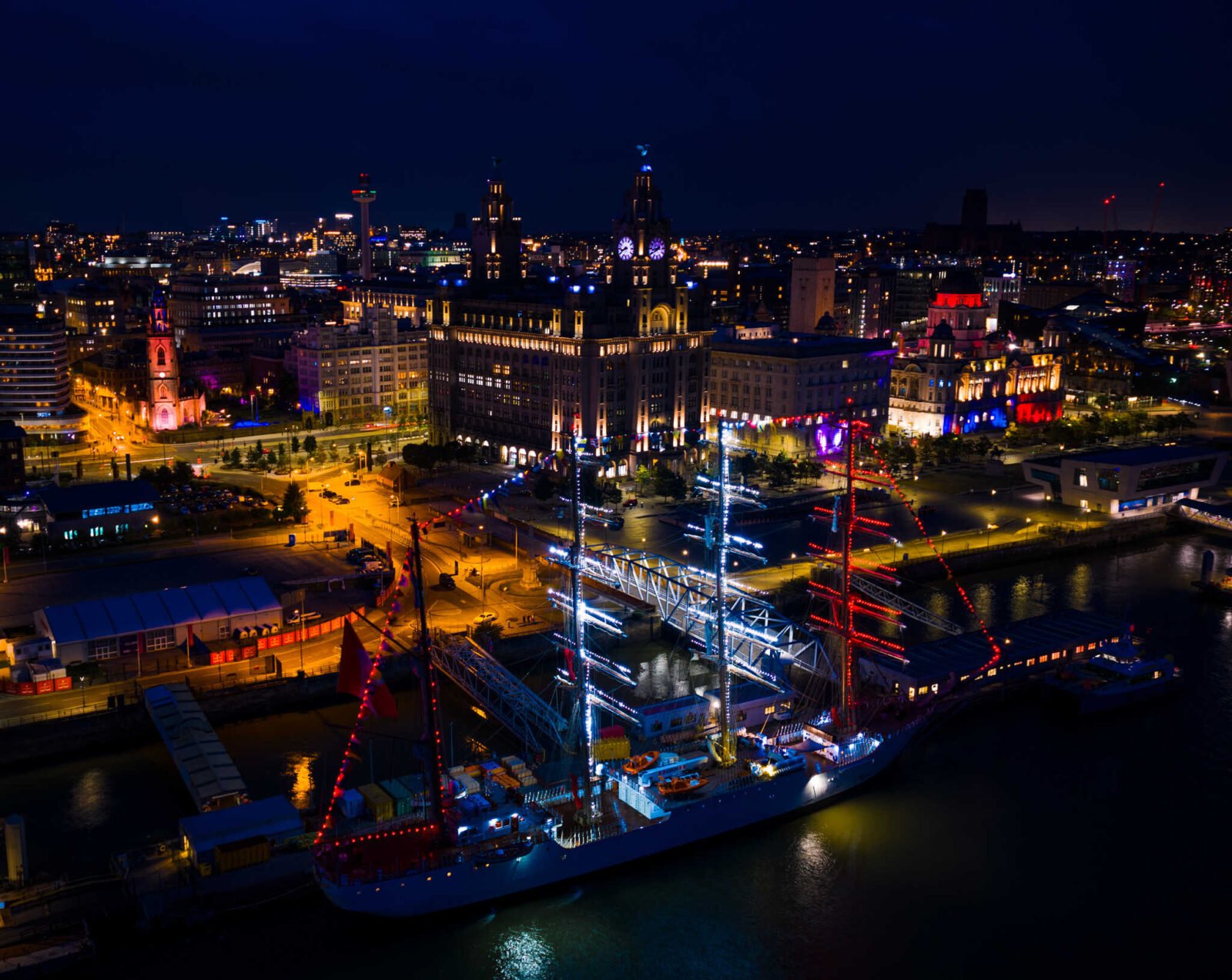 BAP Unión at Liverpool Pier Head – A Spectacular Waterfront Arrival | Cityscape Wall Art Print