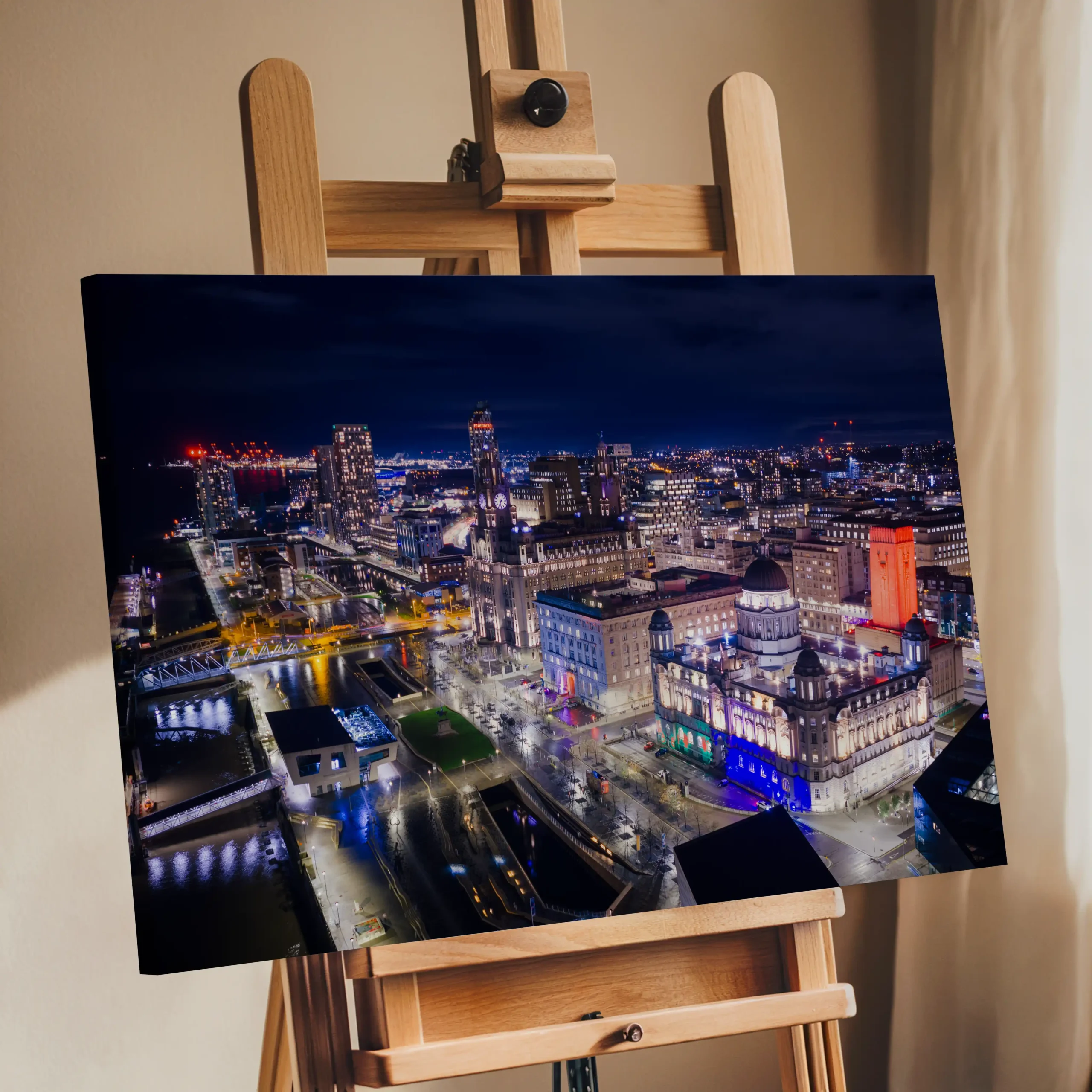 Discover Liverpool by Night | Cityscape Wall Art Print - Image 5