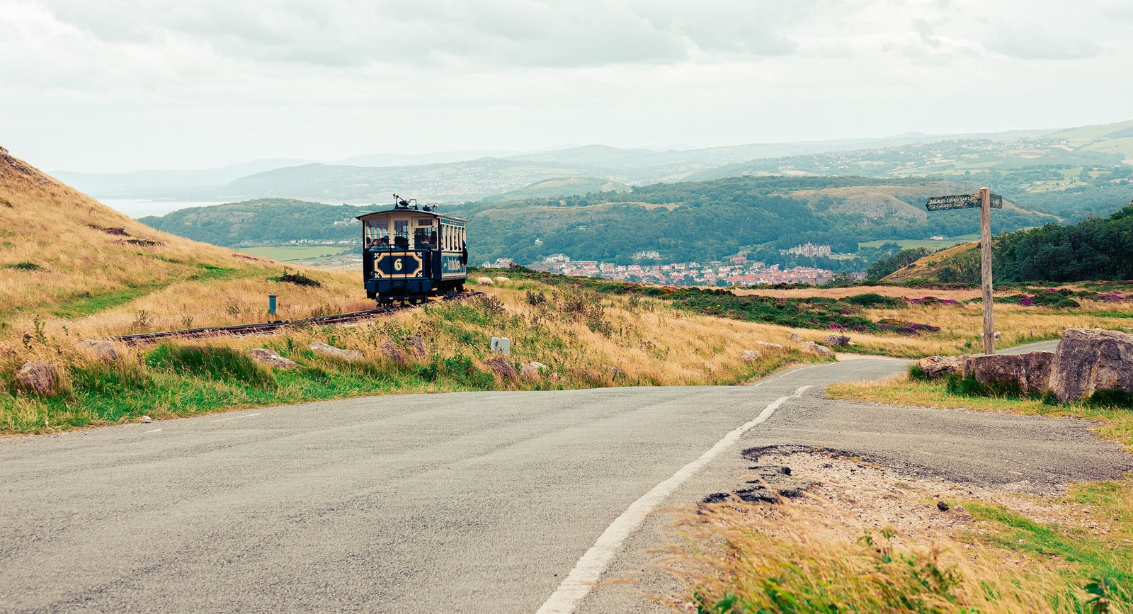 Great Orme Tramway Overlooking Llandudno, North Wales
