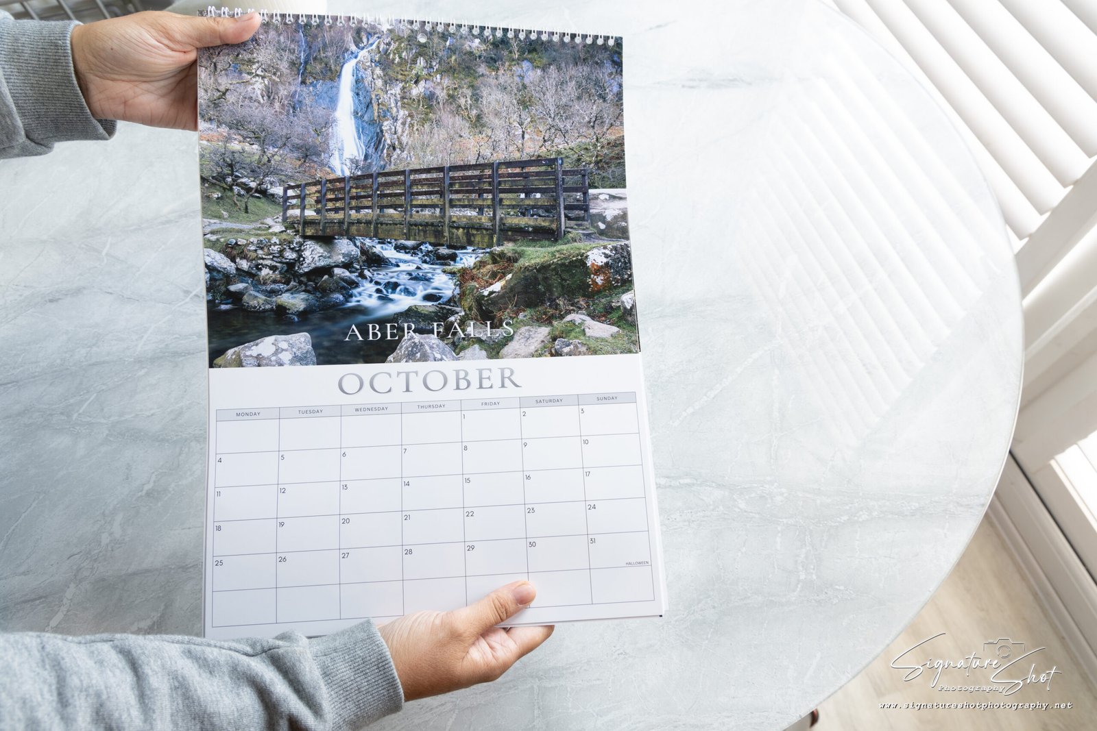 Pages of the Robin 2027 calendar being turned